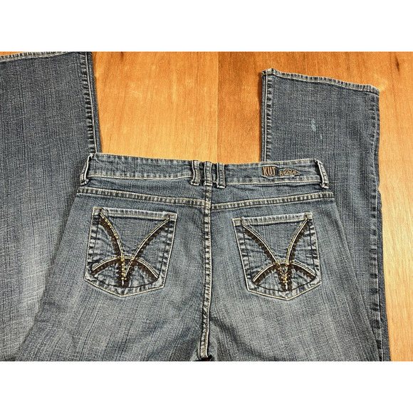 VTG Womens Jeans Sz 10 Kut from the Kloth Boyfriend Straight Leg Y2K Distressed - Picture 15 of 16